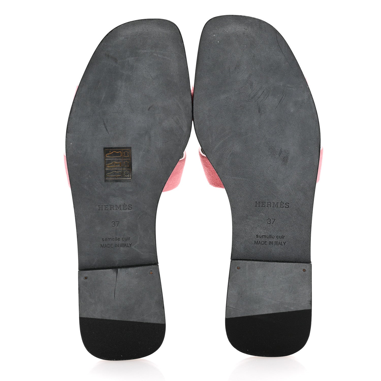 Hermes Suede Goatskin Oran Sandals 37 Rose Du Desert 6 of 9