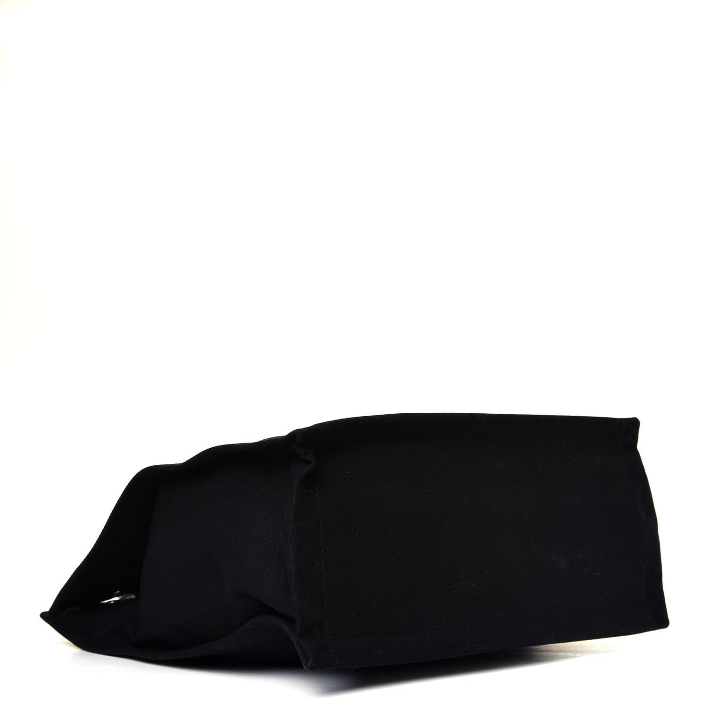 Linen Calfskin Rive Gauche North South Tote Black