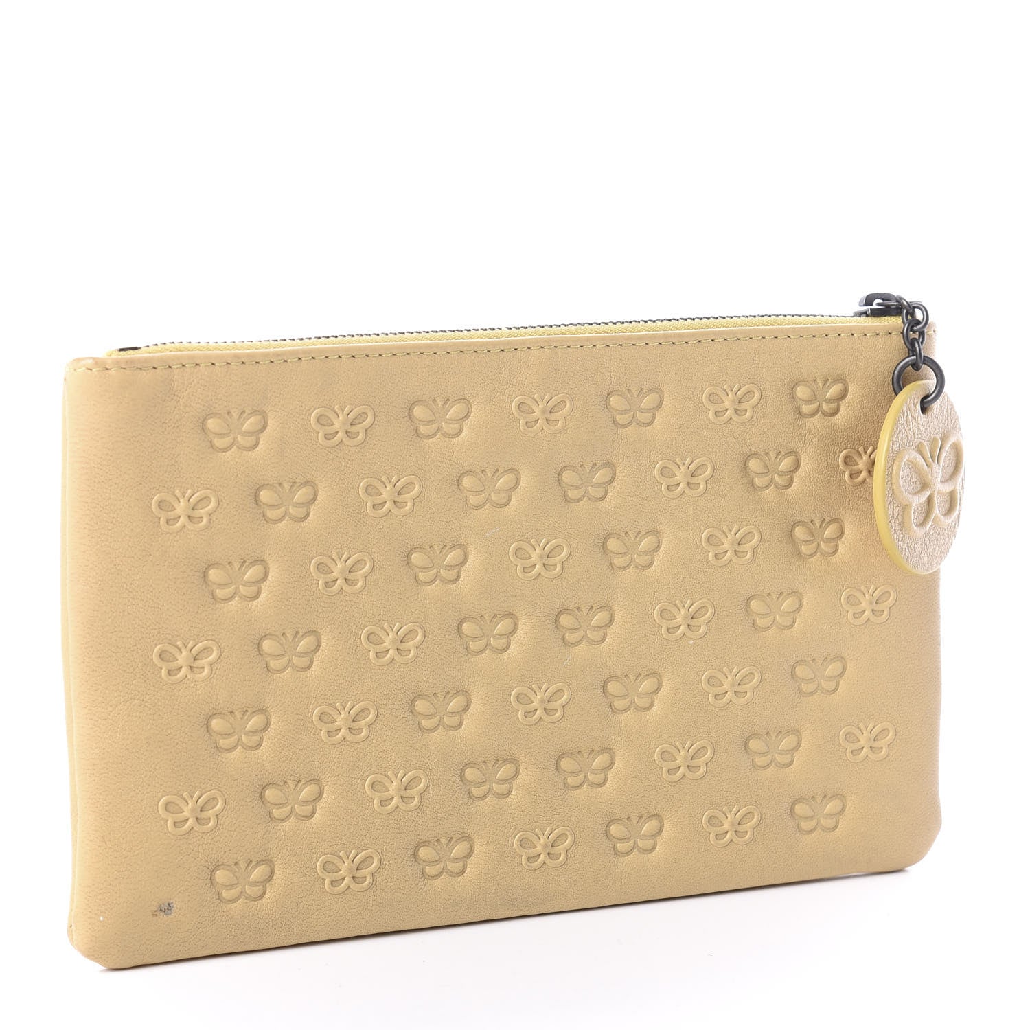 Bottega Veneta Nappa Embossed Butterfly Pouch Banane 3 of 10