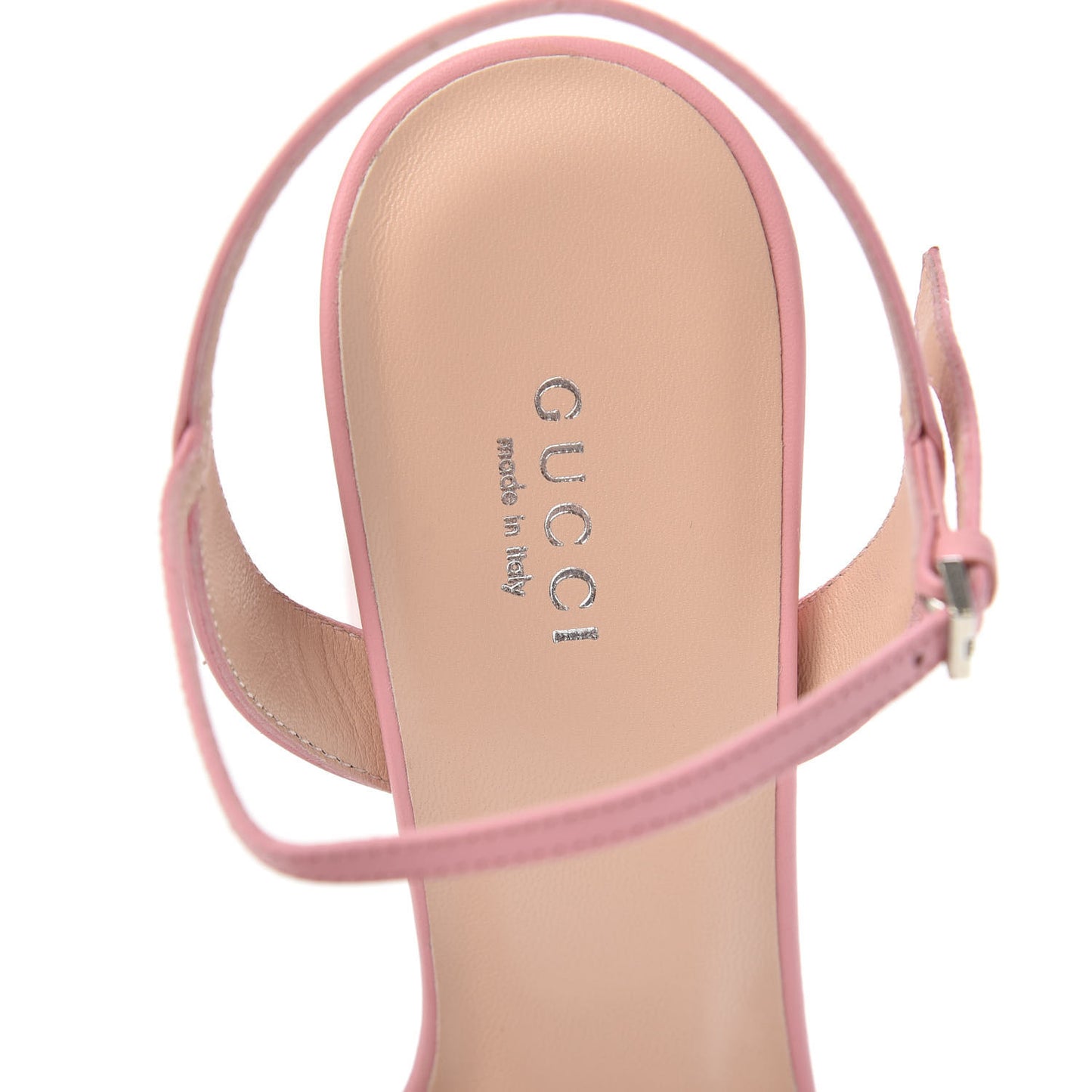 Calfskin GG Marmont Ankle Wrap 30/115mm Platform Sandals 39 Wild Rose