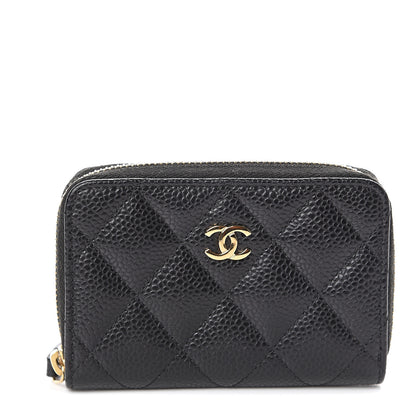 Chanel Caviar Quilted Zip Coin Purse Black 1 of 6