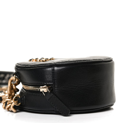 Chanel Goatskin Quilted Chanel 19 Round Clutch With Chain Black 4 of 11
