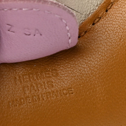 Hermes Milo Lambskin Grigri Rodeo Horse Bag Charm PM Sesame Mauve Sylvestre Craie 3 of 4