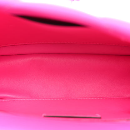 Valentino Garavani Nappa Lacquer Monochrome Medium Roman Stud Shoulder Bag Pink PP 5 of 9
