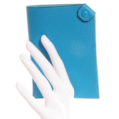 Hermes Chevre Mysore Tarmac PM Passport Holder Turquoise 2 of 8