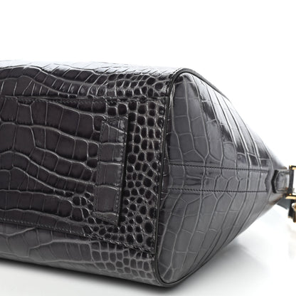 Givenchy Calfskin Crocodile Embossed Small Antigona Storm Grey 9 of 9