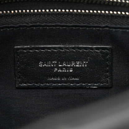 Saint Laurent Lambskin Quilted Toy Loulou Puffer Monogram Chain Satchel Black 6 of 10
