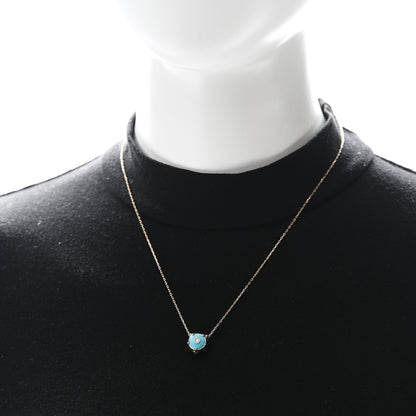 Gucci 18K Yellow Gold Diamond Turquoise Le Marche Des Merveilles Feline Pendant Necklace 2 of 6