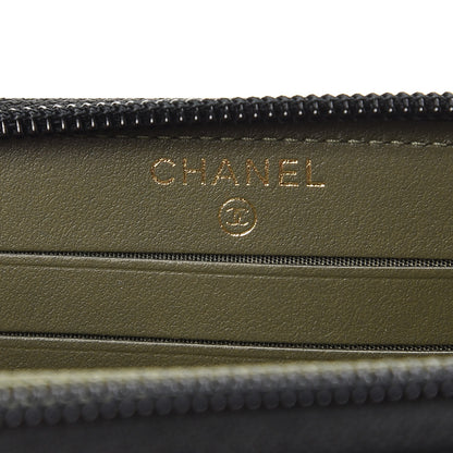 Chanel Caviar Quilted Small Boy Zip Around Wallet Black 6 of 9