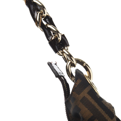 Fendi Zucca Patent Mia Hobo Tobacco 10 of 12