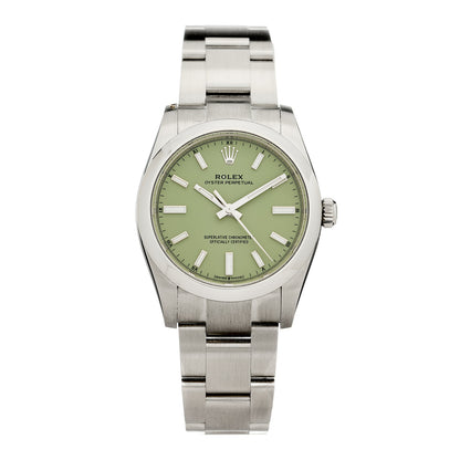 Rolex Stainless Steel 34mm Oyster Perpetual Watch Pistachio 124200 1 of 5