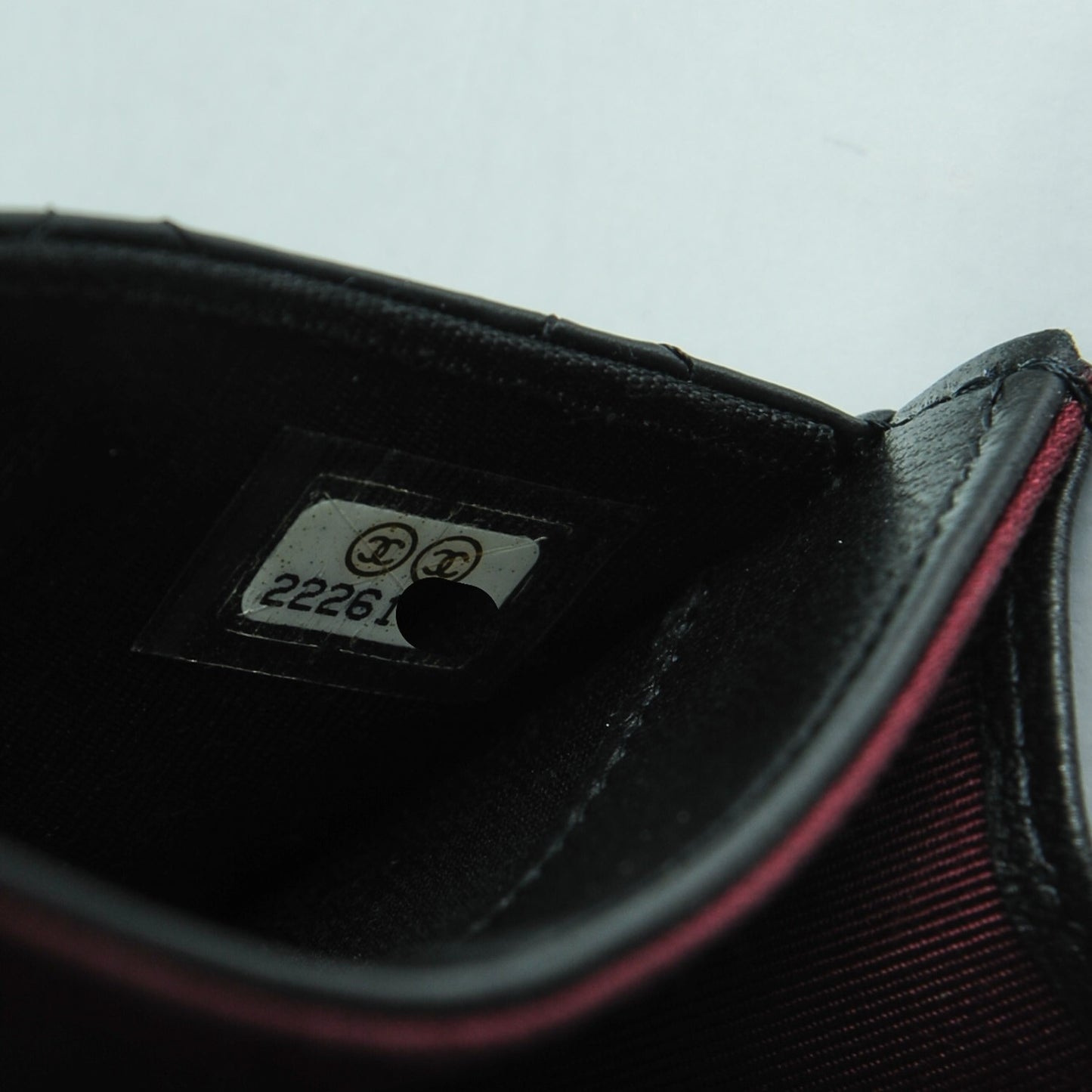 Aged Calfskin Quilted Reissue Flap Card Holder Black