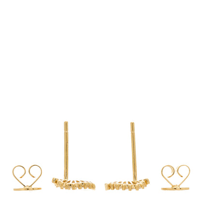 Anita Ko 18K Yellow Gold Diamond Small Palm Leaf Earrings 3 of 4