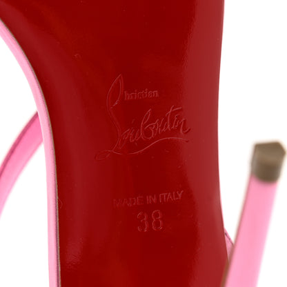 Christian Louboutin Kid Laminato Satin PVC Rosalie 100 Sandals 38 Glam 6 of 9