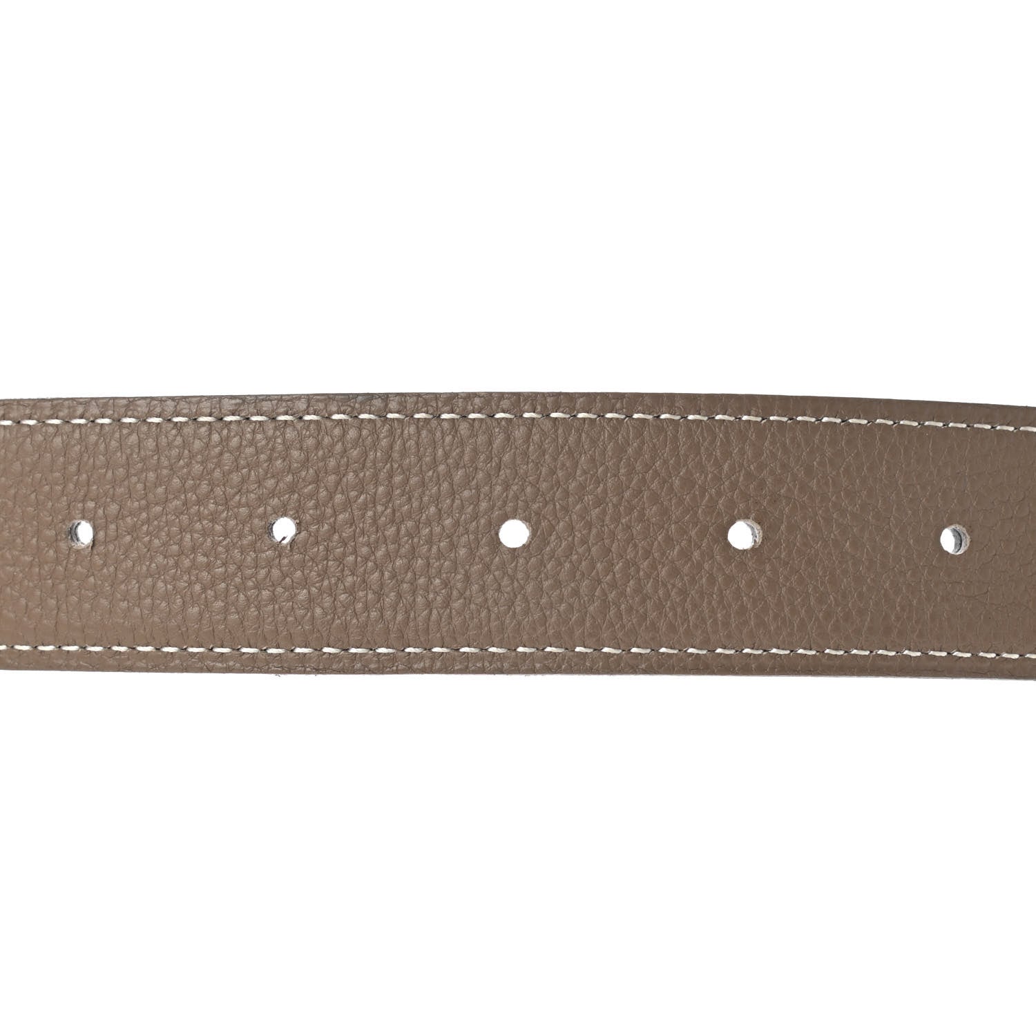 Hermes Box Togo 32mm Guilloche H Belt 90 Black Etoupe 4 of 7