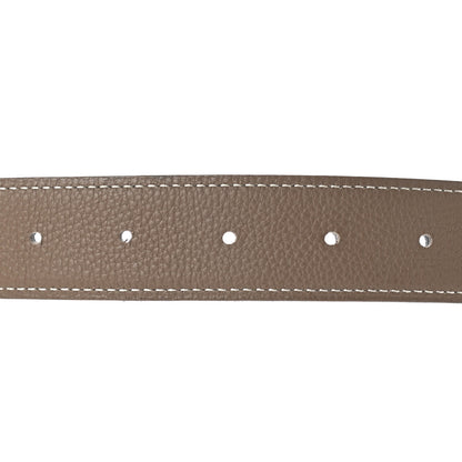 Hermes Box Togo 32mm Guilloche H Belt 90 Black Etoupe 4 of 7