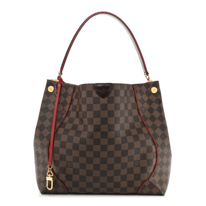 Louis Vuitton Damier Ebene Caissa Hobo Cherry 1 of 25