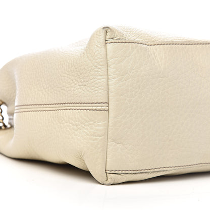 Gucci Pebbled Calfskin Medium Soho Chain Shoulder Bag Off White 16 of 18