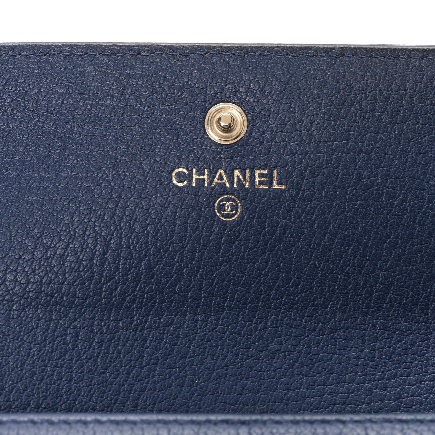 Chanel Lambskin Timeless CC Large Flap Wallet Navy 6 of 10