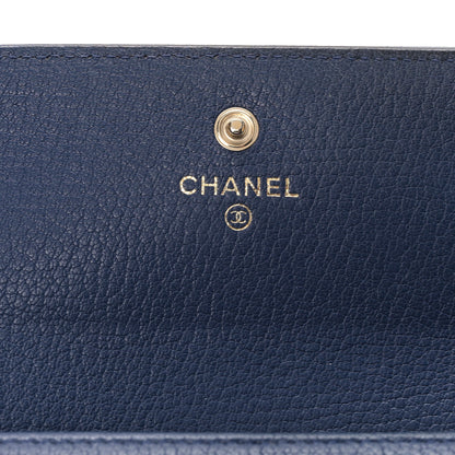 Chanel Lambskin Timeless CC Large Flap Wallet Navy 6 of 10