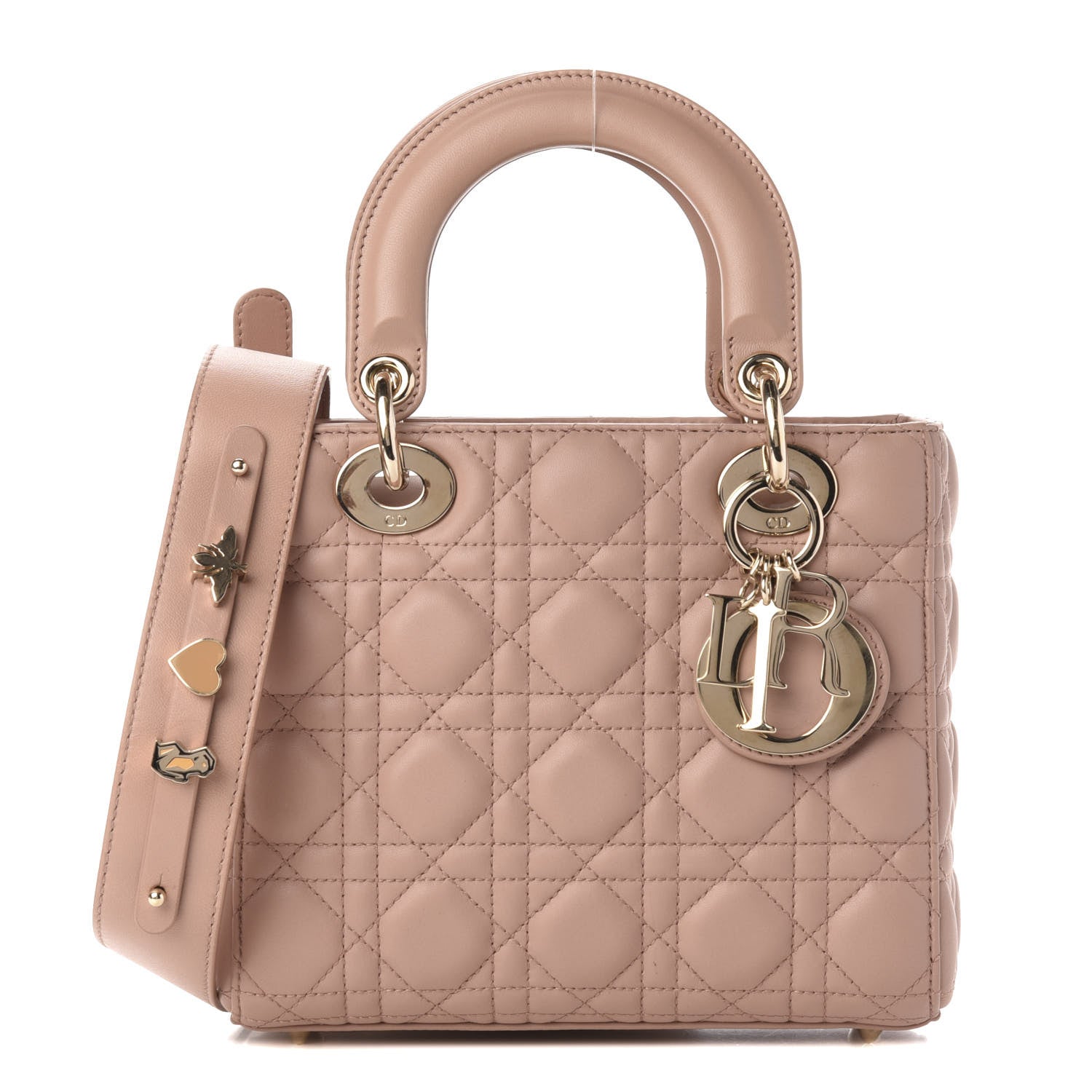 Christian Dior Lambskin Cannage Small My ABCDior Lady Dior Blush Powder 1 of 13