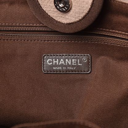 Chanel Canvas Large Deauville Tote Ecru 7 of 10