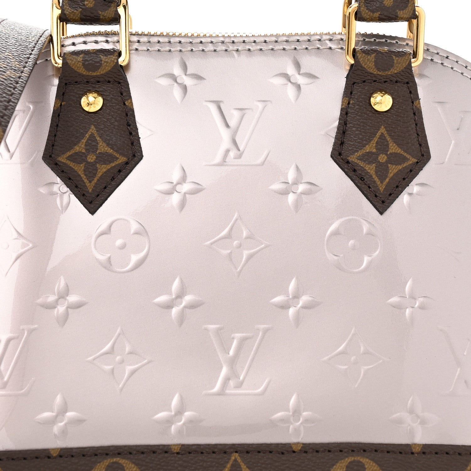 Louis Vuitton Vernis Monogram Alma BB Taupe Metallise 8 of 12
