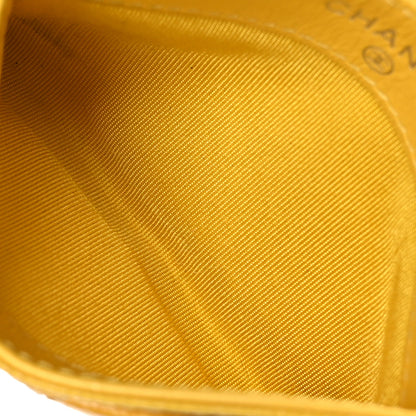 Chanel Caviar Chevron Quilted Card Holder Yellow 6 of 11