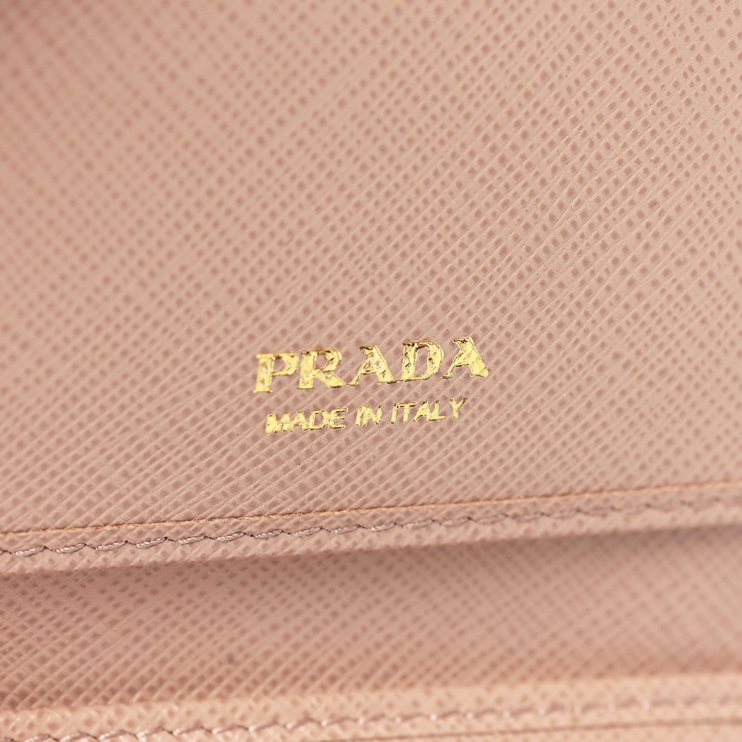Prada Saffiano Metal Card Holder Compact Wallet Cipria 6 of 7