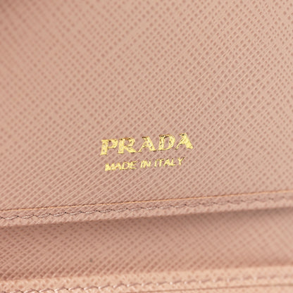 Prada Saffiano Metal Card Holder Compact Wallet Cipria 6 of 7