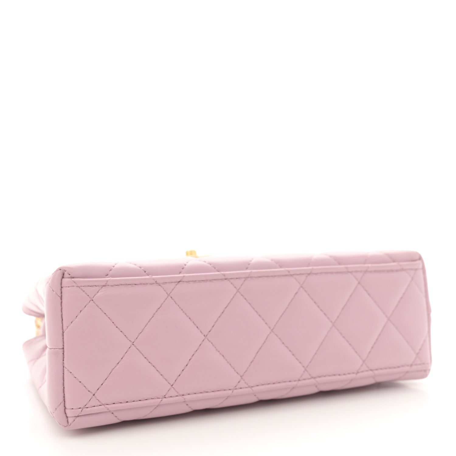 Chanel Shiny Aged Calfskin Quilted Nano Kelly Shopper Pink 4 of 12