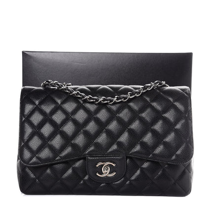 Chanel Caviar Quilted Jumbo Single Flap Black 9 of 9