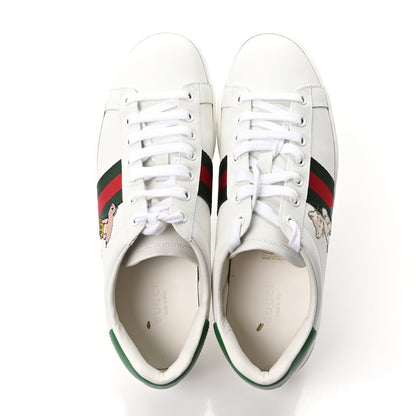 Gucci Calfskin Web Embroidered Womens Ace Sneakers 40 White 2 of 9