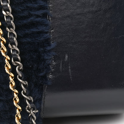 Chanel Shearling Medium Gabrielle Hobo Navy 13 of 13