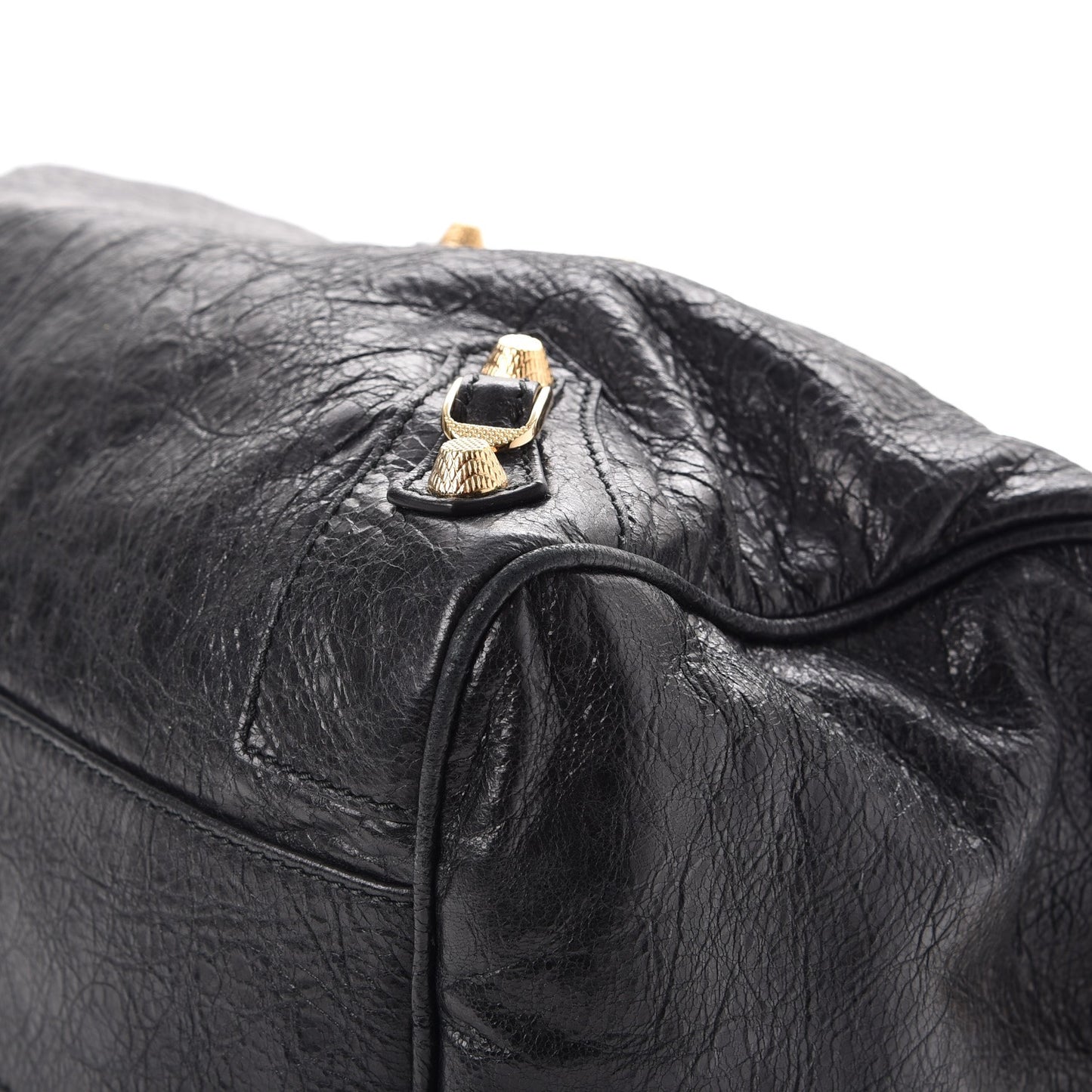 Agneau Giant 12 Gold Hardware Boston Black