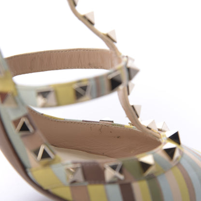 Valentino Garavani Nappa Native Couture 1975 Rockstud Ankle Strap 100mm Pumps 35 Multicolor 12 of 13