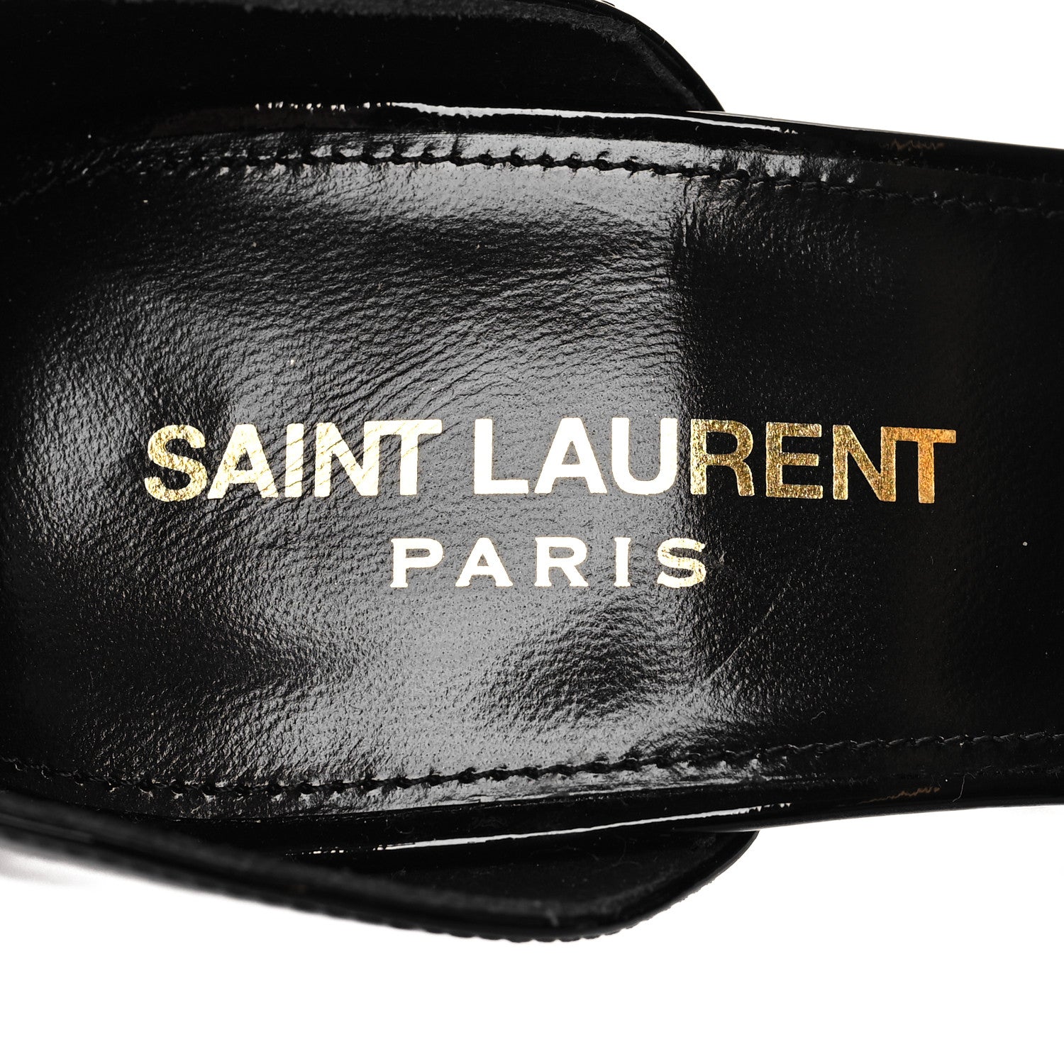 Saint Laurent Patent Calfskin Opyum 110 Sandals 39 Black 8 of 9