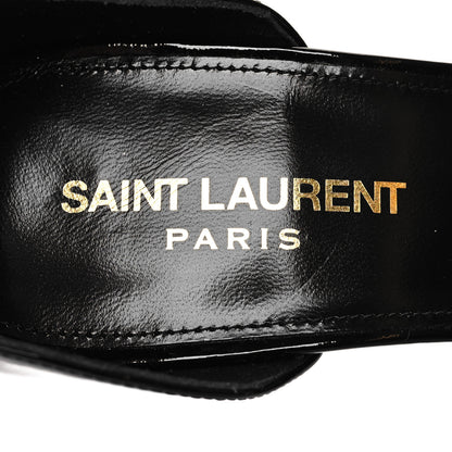 Saint Laurent Patent Calfskin Opyum 110 Sandals 39 Black 8 of 9