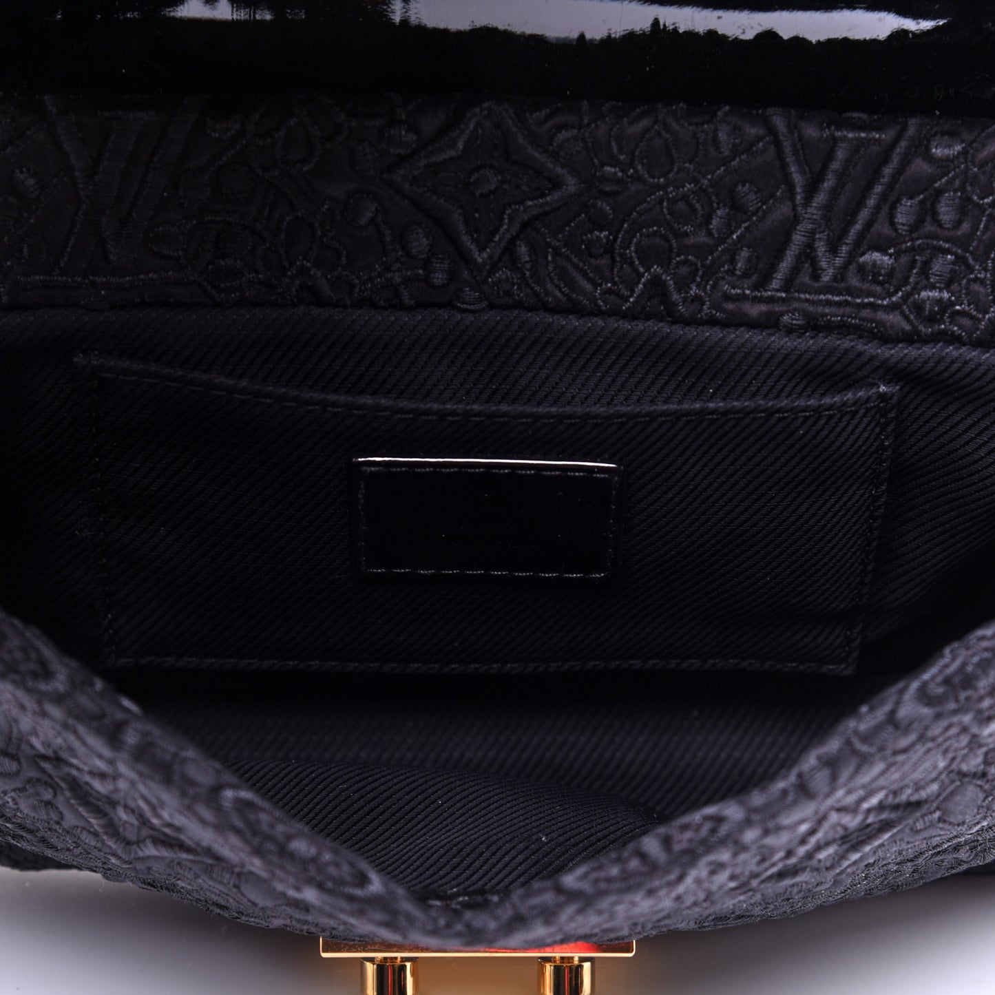 Satin Dentelle Pochette Black