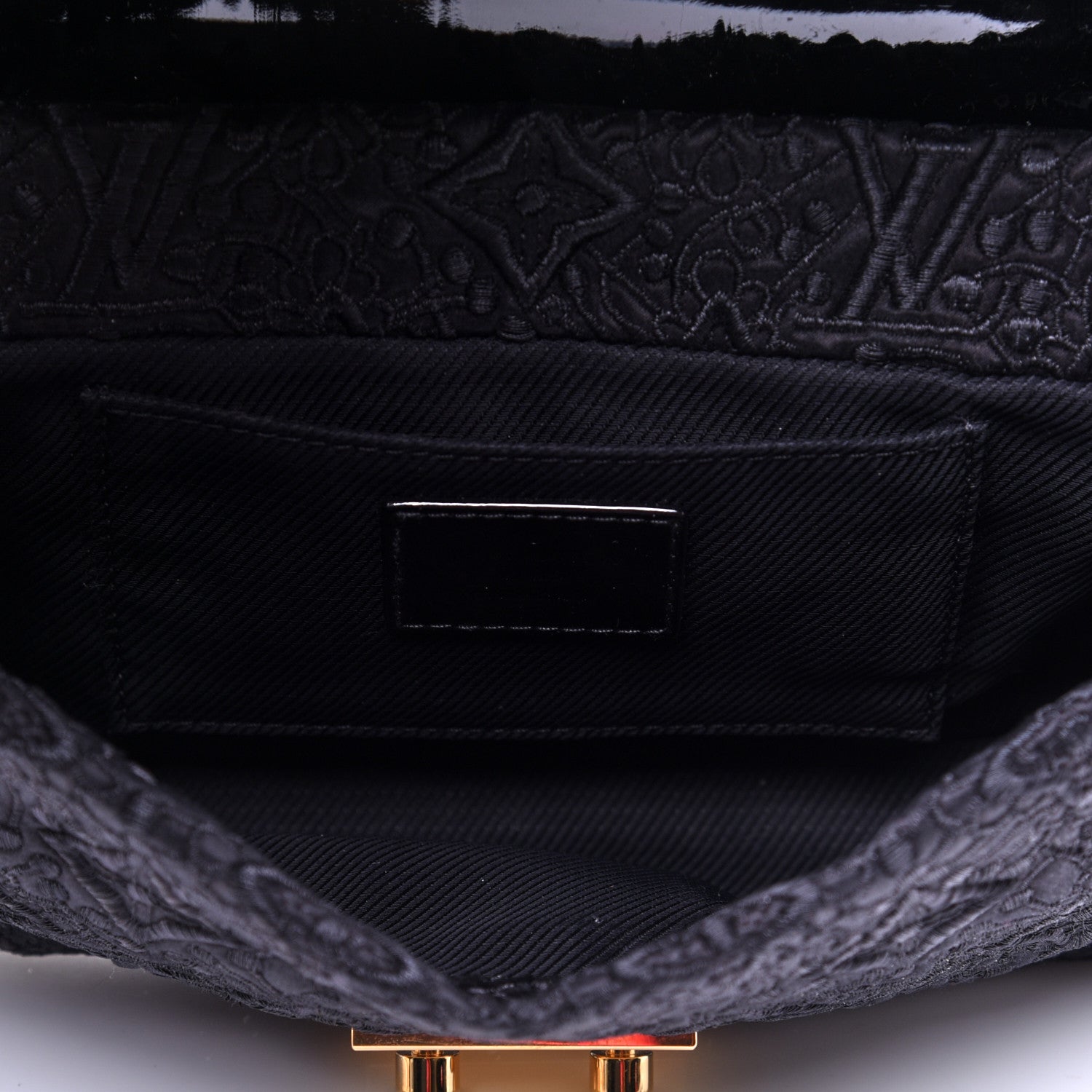 Louis Vuitton Satin Dentelle Pochette Black 5 of 10