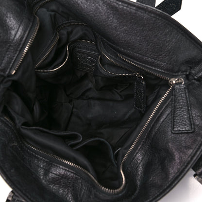 Burberry Nylon Tonal Check Drawstring Tote Black 8 of 18