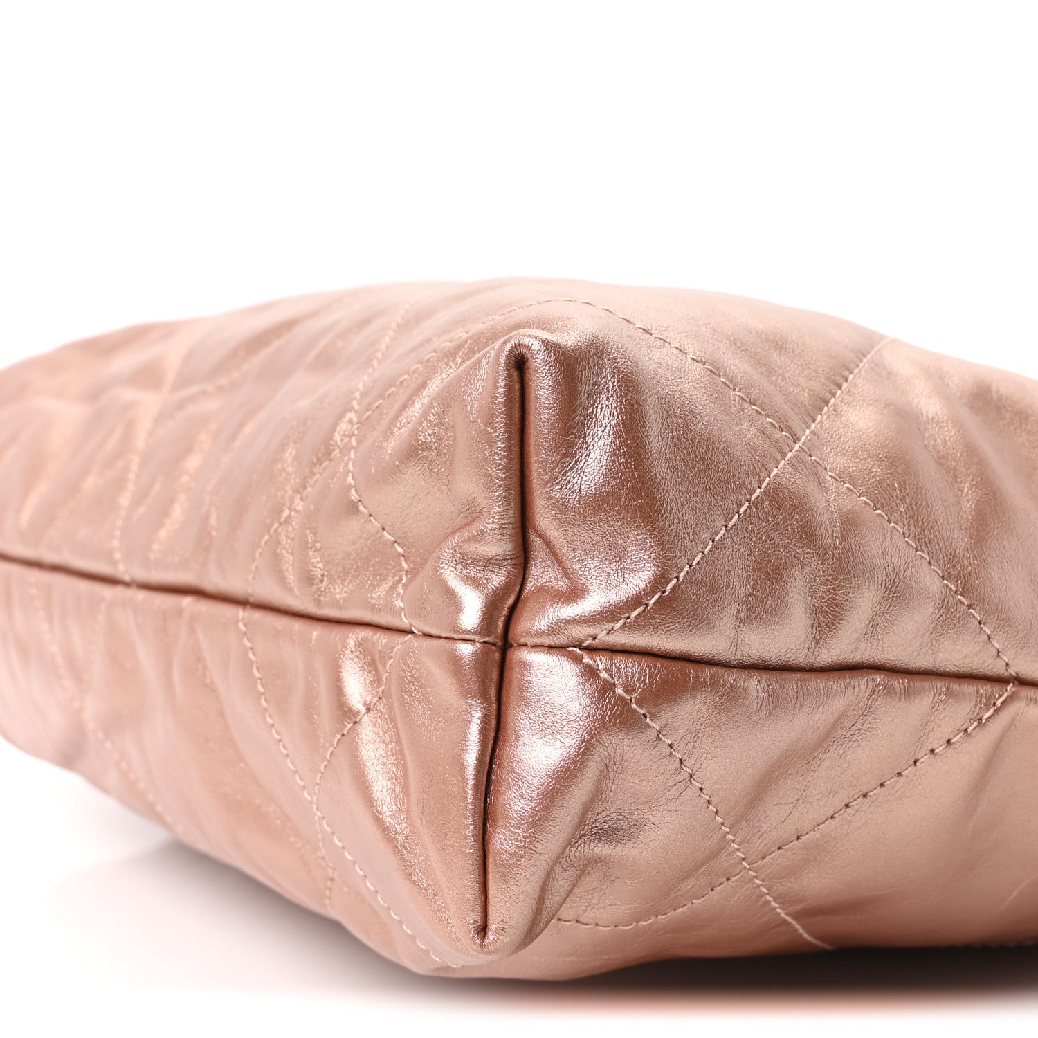Chanel Metallic Calfskin Quilted Small Chanel 22 Pink 11 of 11
