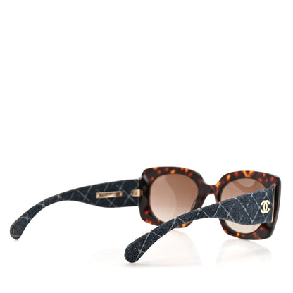 Chanel Denim Rectangle Sunglasses 5406 Tortoise 4 of 8
