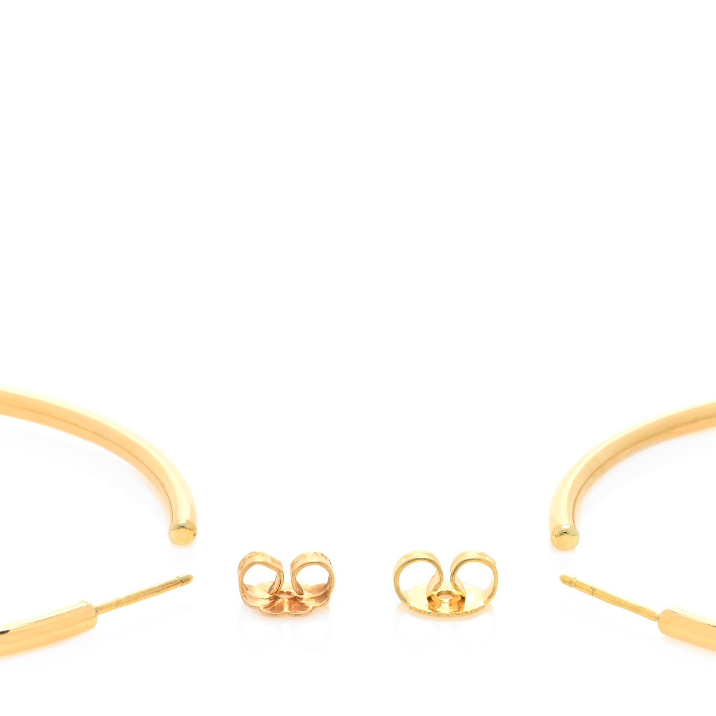 18K Yellow Gold Large Hoop Earrings