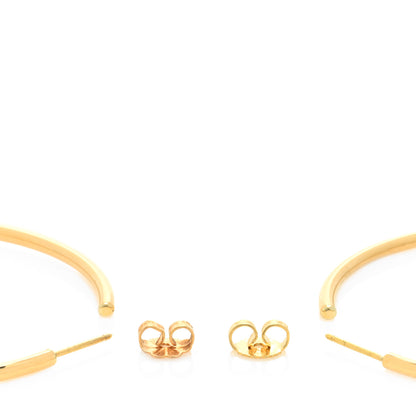 Tiffany 18K Yellow Gold Large Hoop Earrings 3 of 4