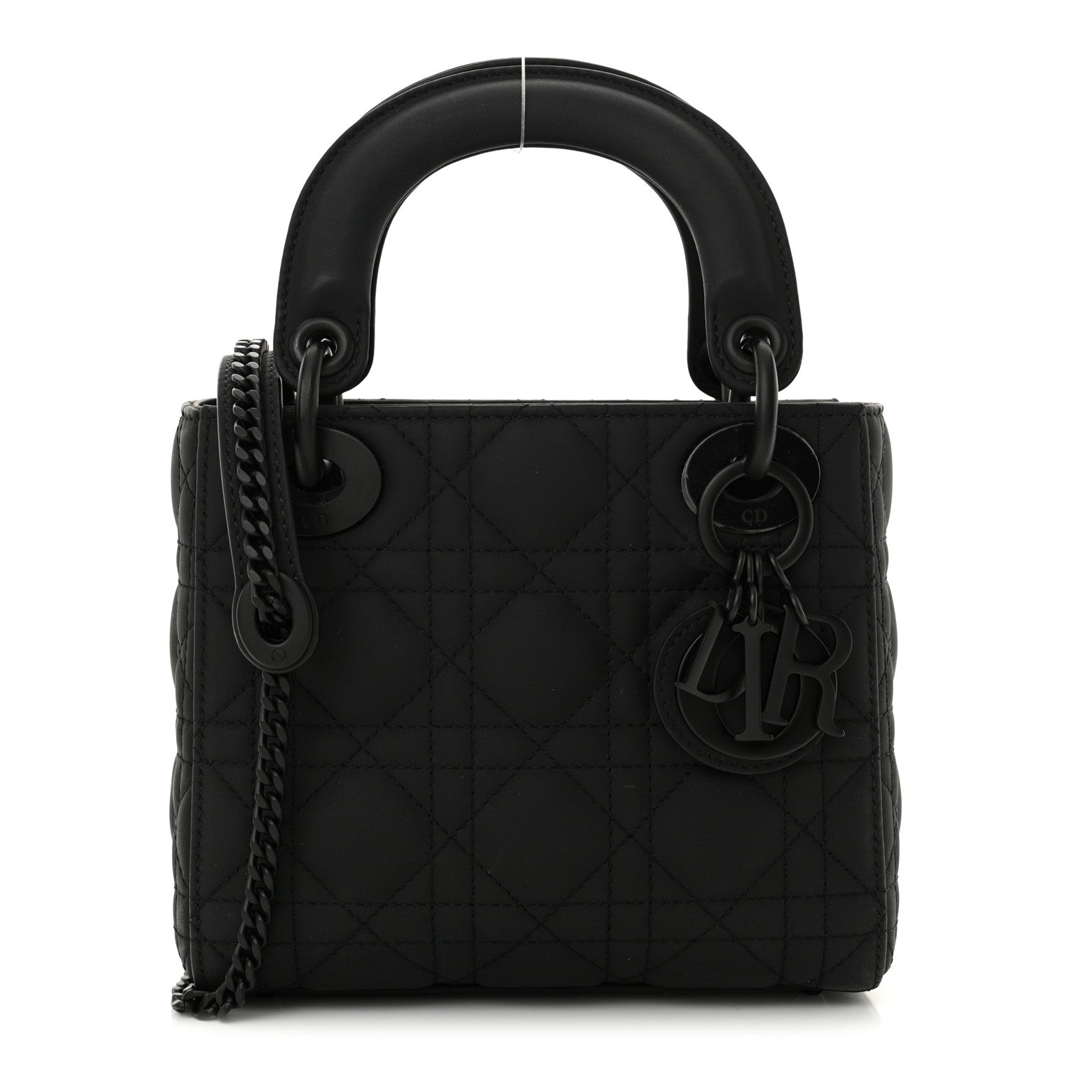 Christian Dior Ultra Matte Calfskin Cannage Mini Lady Dior Black 1 of 11