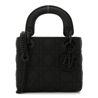 Christian Dior Ultra Matte Calfskin Cannage Mini Lady Dior Black 1 of 11