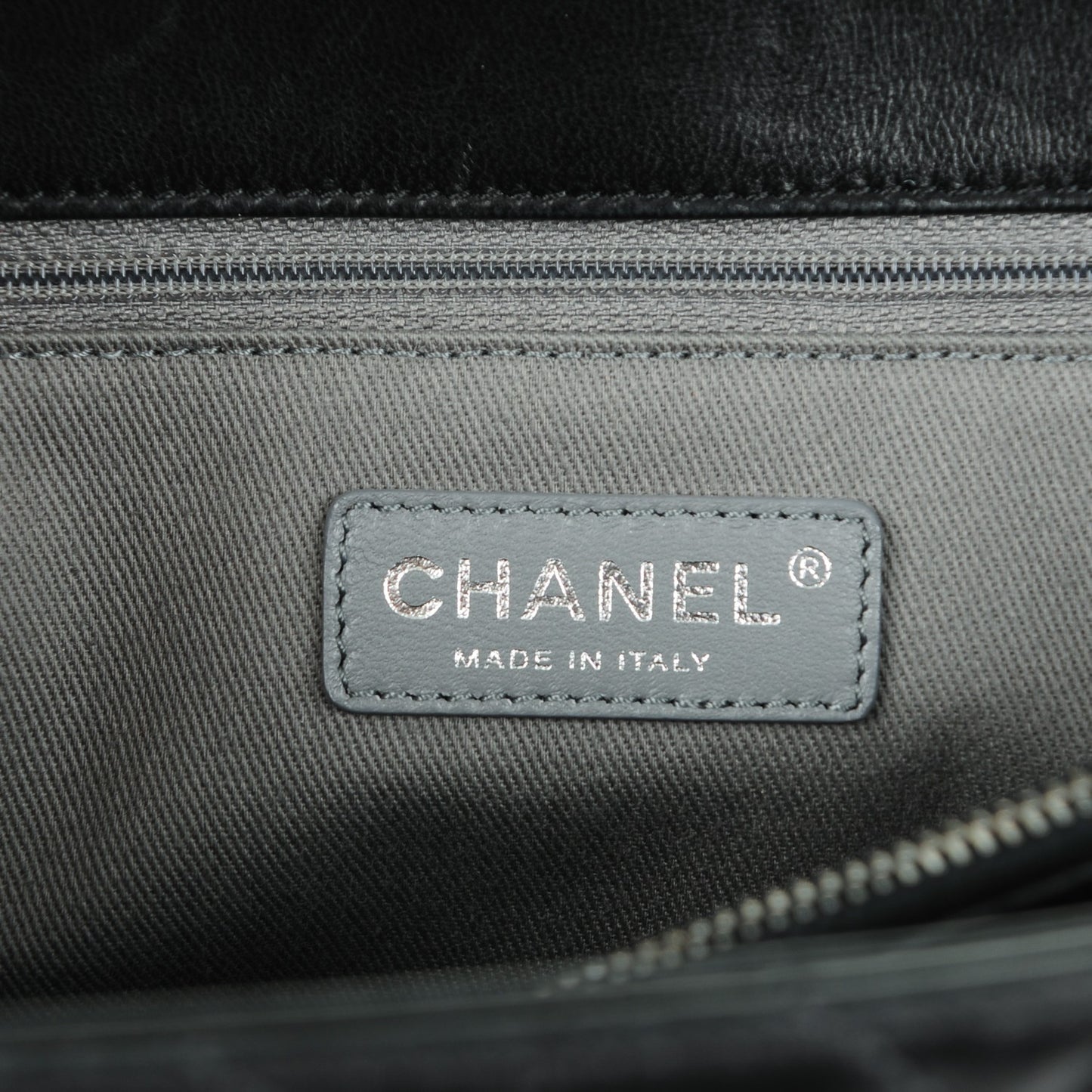 Lambskin Quilted Large Antik Boy Flap Black