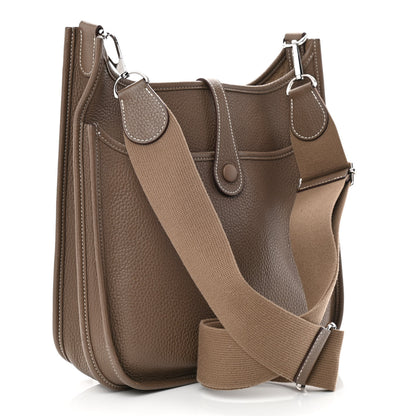 Hermes Taurillon Clemence Evelyne III PM Etoupe 3 of 11