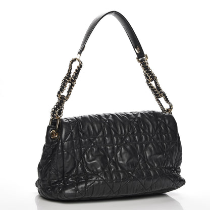 Christian Dior Lambskin Cannage Medium Delidior Flap Bag Black 3 of 7